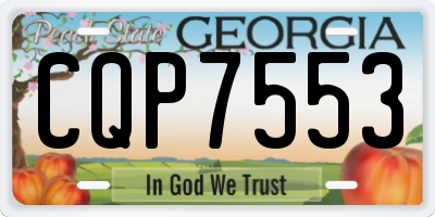 GA license plate CQP7553