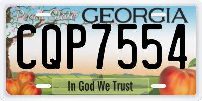 GA license plate CQP7554