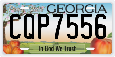 GA license plate CQP7556