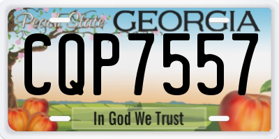 GA license plate CQP7557