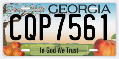 GA license plate CQP7561