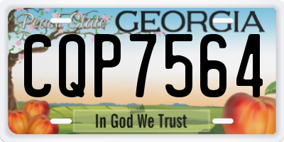 GA license plate CQP7564