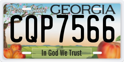 GA license plate CQP7566