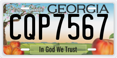 GA license plate CQP7567
