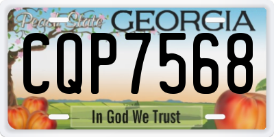 GA license plate CQP7568