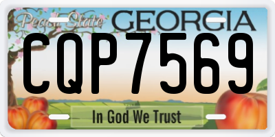 GA license plate CQP7569