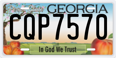 GA license plate CQP7570
