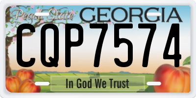 GA license plate CQP7574
