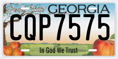 GA license plate CQP7575
