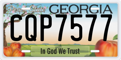 GA license plate CQP7577