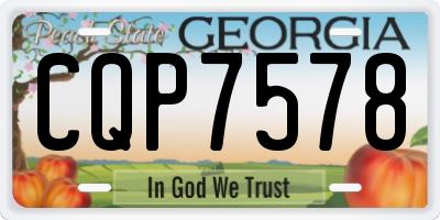 GA license plate CQP7578