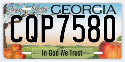 GA license plate CQP7580