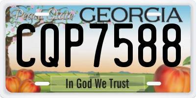 GA license plate CQP7588