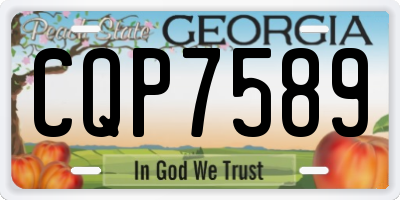 GA license plate CQP7589