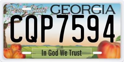 GA license plate CQP7594