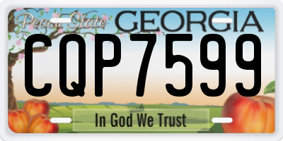 GA license plate CQP7599