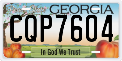 GA license plate CQP7604