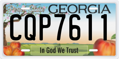 GA license plate CQP7611