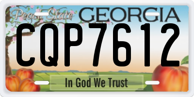 GA license plate CQP7612