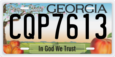 GA license plate CQP7613