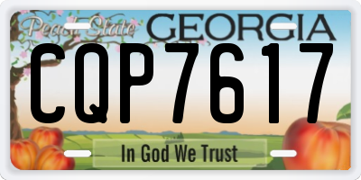 GA license plate CQP7617