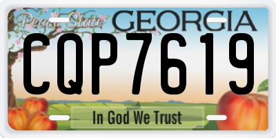 GA license plate CQP7619