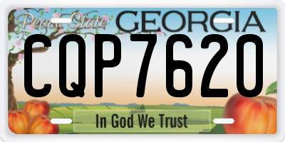GA license plate CQP7620