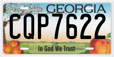 GA license plate CQP7622