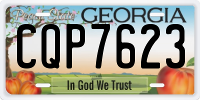 GA license plate CQP7623