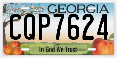 GA license plate CQP7624