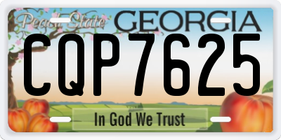 GA license plate CQP7625