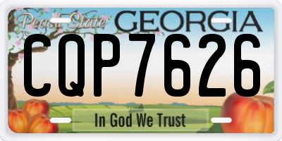 GA license plate CQP7626