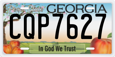 GA license plate CQP7627