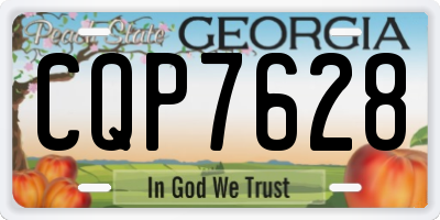 GA license plate CQP7628