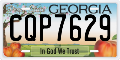 GA license plate CQP7629