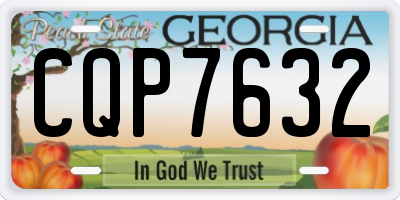 GA license plate CQP7632