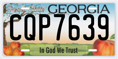 GA license plate CQP7639