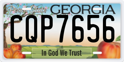 GA license plate CQP7656