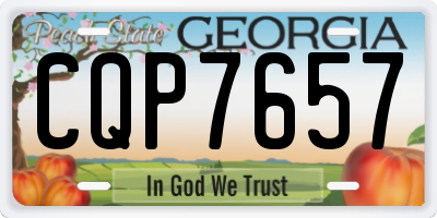 GA license plate CQP7657