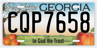 GA license plate CQP7658