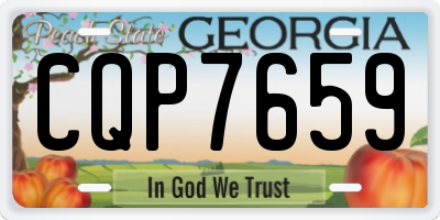 GA license plate CQP7659