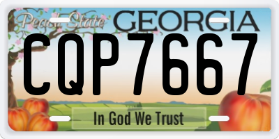 GA license plate CQP7667