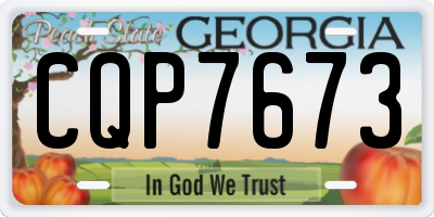 GA license plate CQP7673