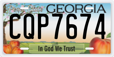 GA license plate CQP7674