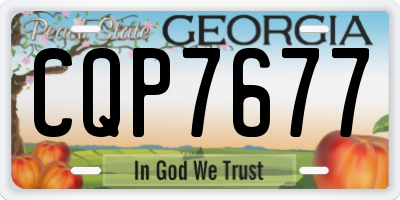 GA license plate CQP7677