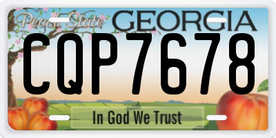 GA license plate CQP7678