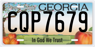 GA license plate CQP7679