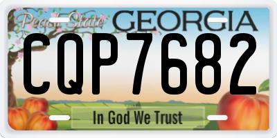 GA license plate CQP7682
