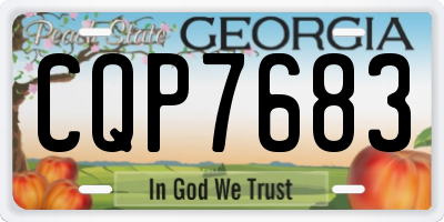 GA license plate CQP7683