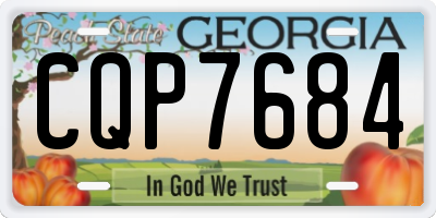 GA license plate CQP7684